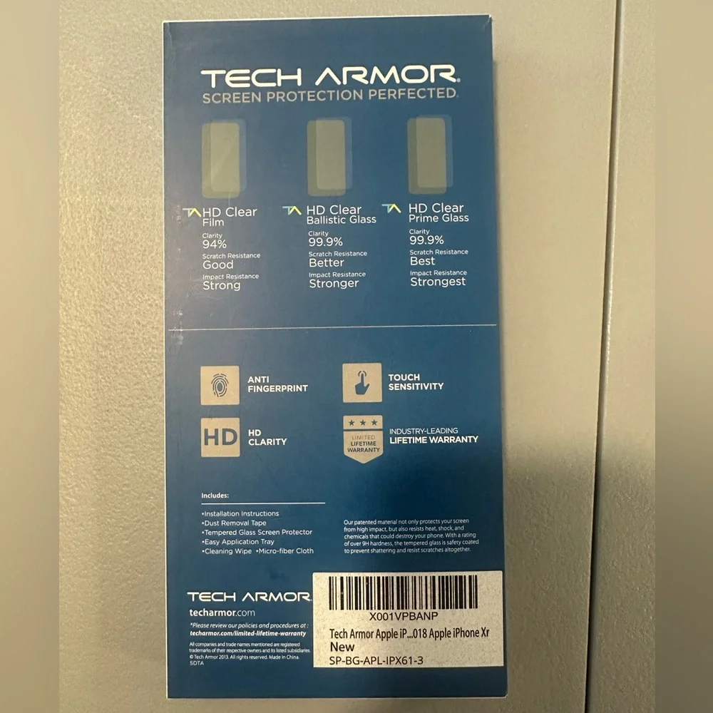 Tech Armor Ballistic Glass Screen Protector for iPhone XR or 11 (2 in box)